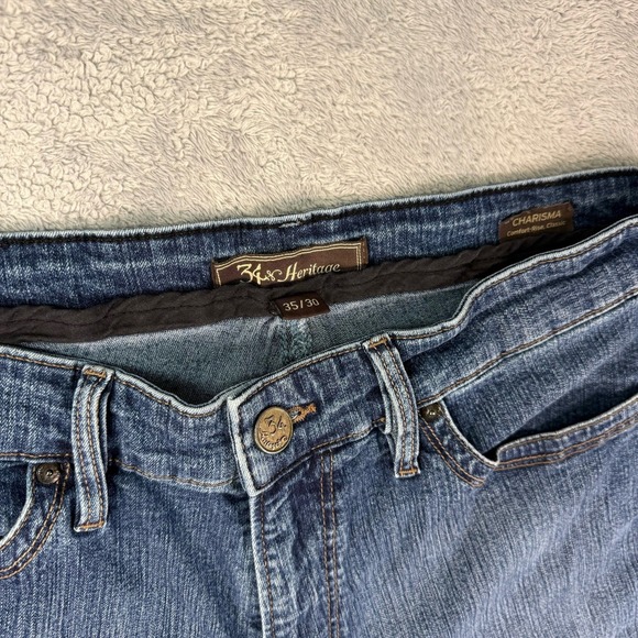 34 Heritage Jeans Mens 35x30 Fits 35x24 Blue Denim Charisma Classic Comfort - Picture 2 of 16
